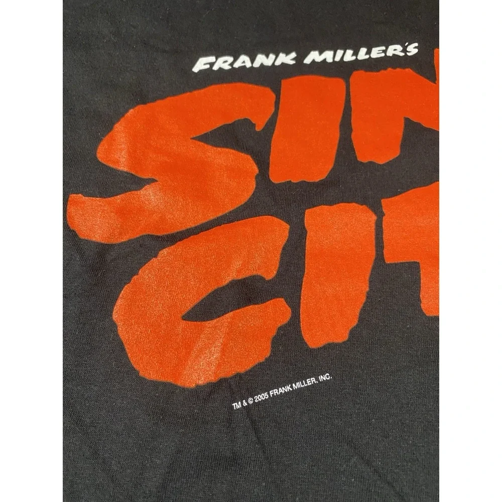 Vintage Frank Miller‎ Sin City Shirt Mens Extra Large Black Graphic 2005 Movie